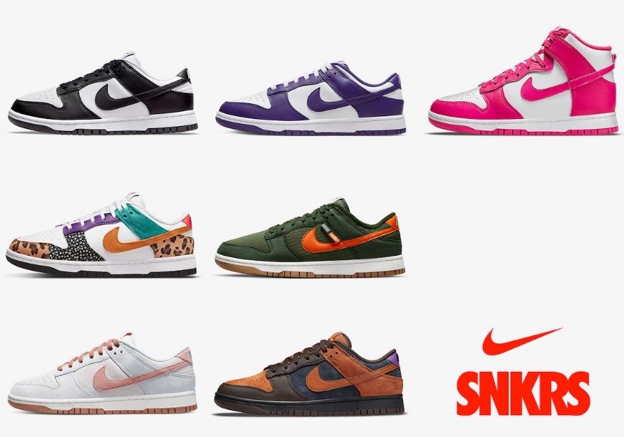 nike dunks snkrs